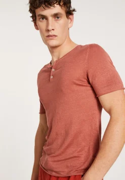 Montagut Button-neck T-shirt - LEONCE