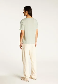 Montagut Button-neck T-shirt - LEONCE