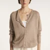 Montagut Button-up linen cardigan - MELLIA