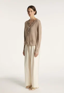 Montagut Button-up linen cardigan - MELLIA