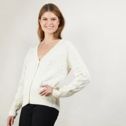 Montagut Cable-knit cashmere cardigan - Fiona