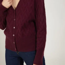 Montagut Cable-knit cashmere cardigan - Fiona