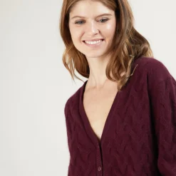 Montagut Cable-knit cashmere cardigan - Fiona