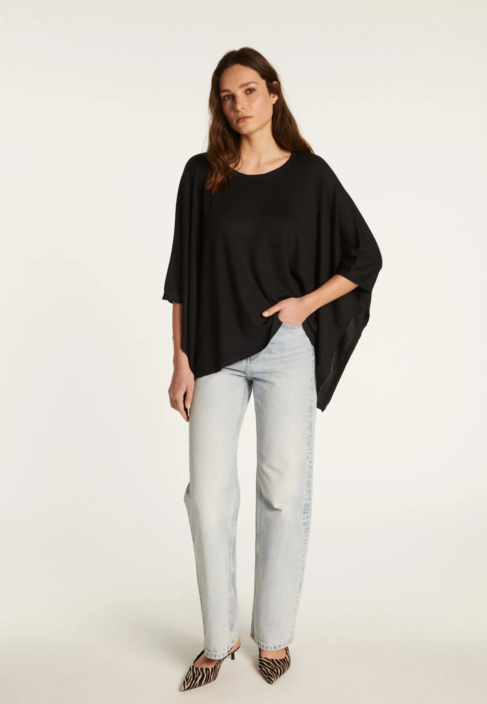 Montagut Cashmere and silk shawl - Half