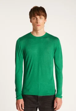 Montagut Cashmere bamboo fiber crew neck sweater - Taffy