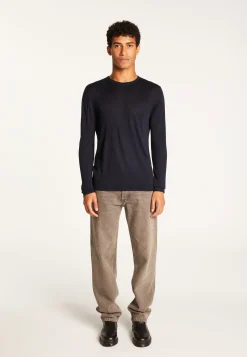 Montagut Cashmere bamboo fiber crew neck sweater - Taffy