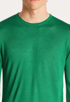 Montagut Cashmere bamboo fiber crew neck sweater - Taffy