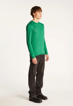 Montagut Cashmere bamboo fiber crew neck sweater - Taffy