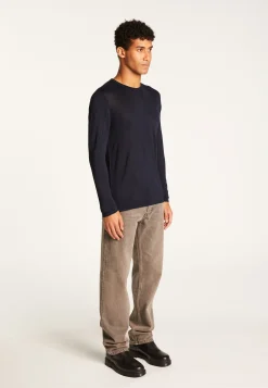 Montagut Cashmere bamboo fiber crew neck sweater - Taffy