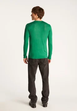 Montagut Cashmere bamboo fiber crew neck sweater - Taffy
