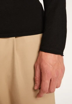 Montagut Cashmere bamboo fiber crew neck sweater - Taffy