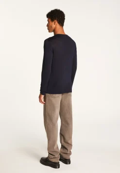 Montagut Cashmere bamboo fiber crew neck sweater - Taffy