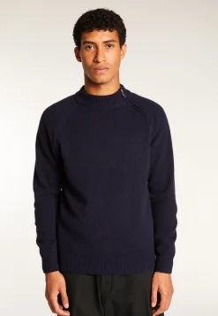 Montagut Cashmere Blend Zip-Up Shoulder Sweater - Tiam