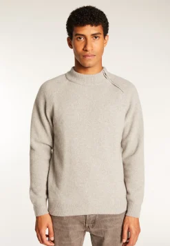 Montagut Cashmere Blend Zip-Up Shoulder Sweater - Tiam