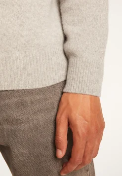 Montagut Cashmere Blend Zip-Up Shoulder Sweater - Tiam