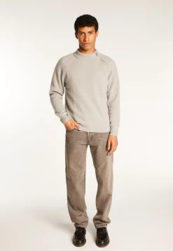 Montagut Cashmere Blend Zip-Up Shoulder Sweater - Tiam