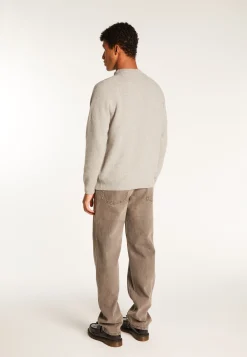 Montagut Cashmere Blend Zip-Up Shoulder Sweater - Tiam