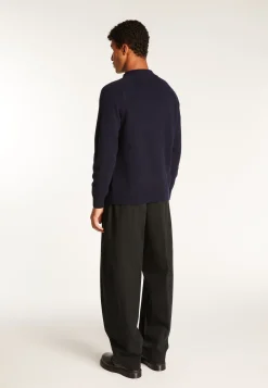 Montagut Cashmere Blend Zip-Up Shoulder Sweater - Tiam