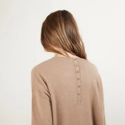 Montagut Cashmere buttoned sweater at the back - Bahia