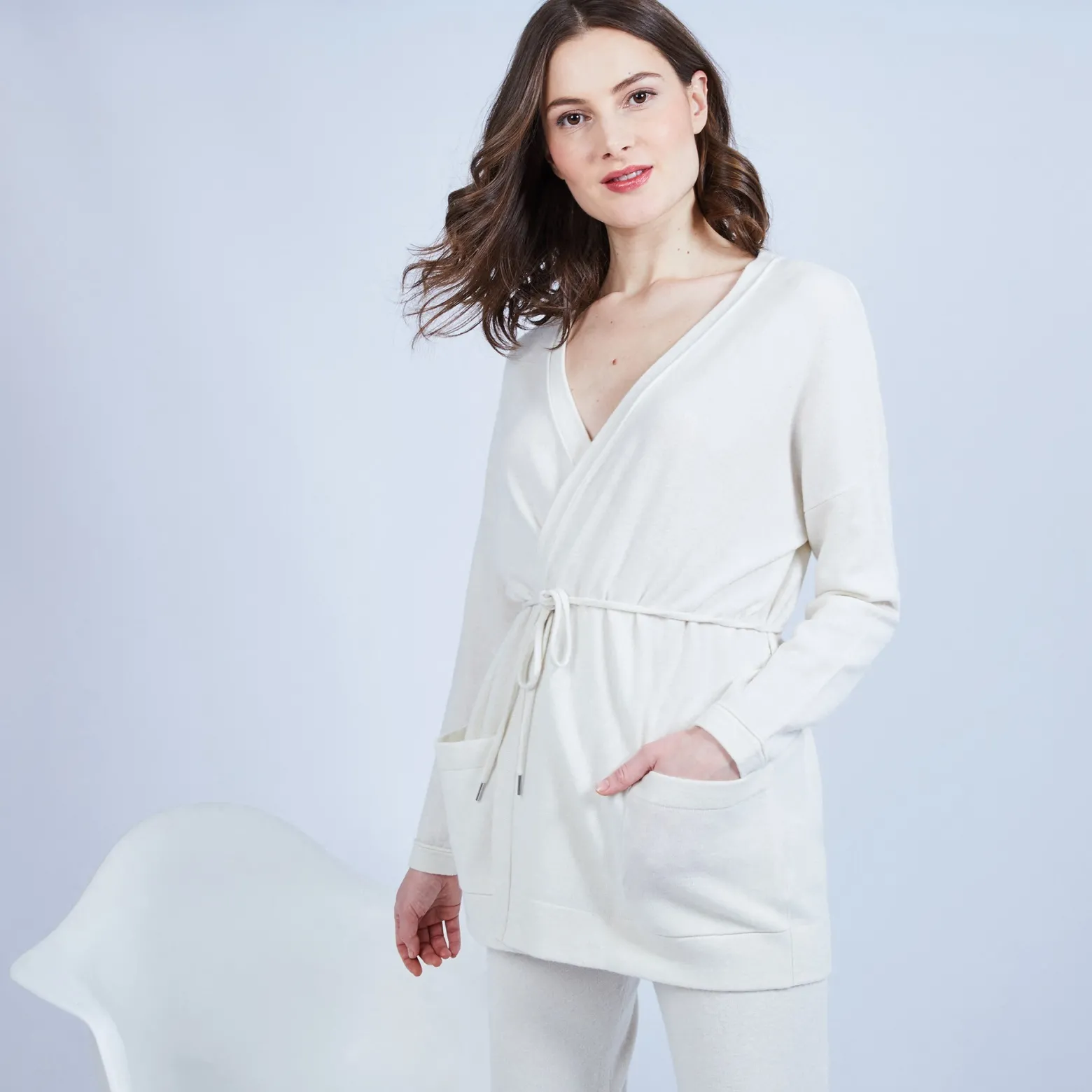 Montagut Cashmere cardigan with pockets - Hazel