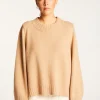 Montagut Cashmere crew neck short sweater - Vicky