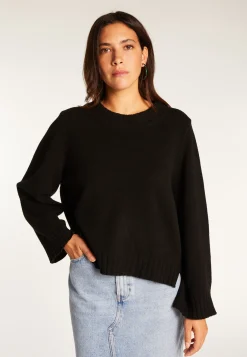 Montagut Cashmere crew neck short sweater - Vicky