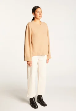 Montagut Cashmere crew neck short sweater - Vicky