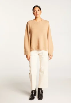 Montagut Cashmere crew neck short sweater - Vicky