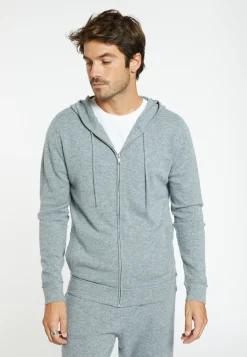 Montagut Cashmere hooded zip cardigan - Emilien