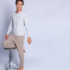 Montagut Cashmere jumper with grandad neckline - Olivier