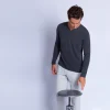 Montagut Cashmere jumper with grandad neckline - Olivier