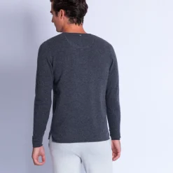 Montagut Cashmere jumper with grandad neckline - Olivier