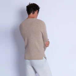 Montagut Cashmere jumper with grandad neckline - Olivier