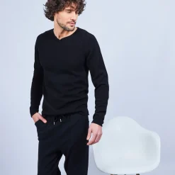 Montagut Cashmere jumper with grandad neckline - Olivier