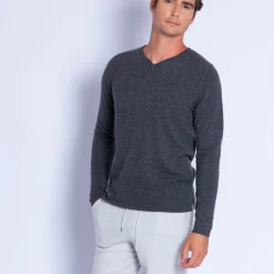 Montagut Cashmere jumper with grandad neckline - Olivier