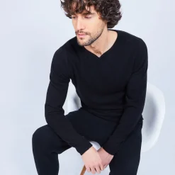 Montagut Cashmere jumper with grandad neckline - Olivier