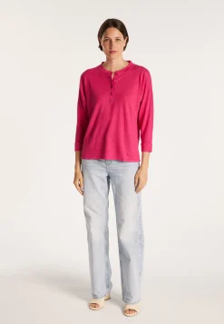 Montagut Cashmere linen sweater with button-down collar - Naza