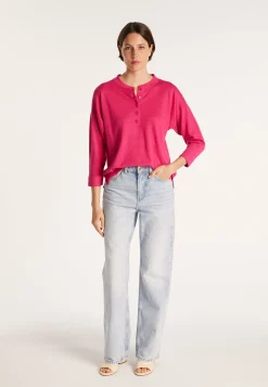 Montagut Cashmere linen sweater with button-down collar - Naza
