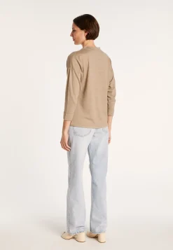 Montagut Cashmere linen sweater with button-down collar - Naza