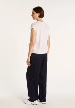Montagut Cashmere Linen V-neck T-shirt - Meg