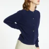 Montagut Cashmere round neck buttoned cardigan - Ari