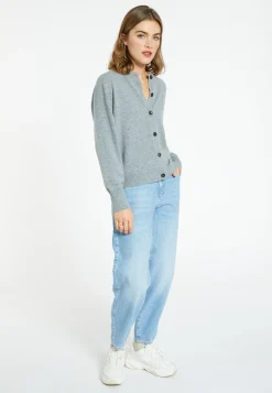 Montagut Cashmere round neck buttoned cardigan - Ari