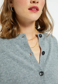 Montagut Cashmere round neck buttoned cardigan - Ari