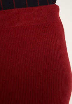Montagut Cashmere slit straight skirt - Grenade