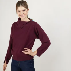 Montagut Cashmere sweater with button-down collar - Gretel bis