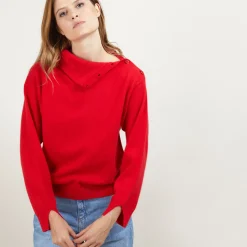 Montagut Cashmere sweater with button-down collar - Gretel bis