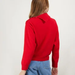 Montagut Cashmere sweater with button-down collar - Gretel bis