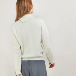 Montagut Cashmere sweater with button-down collar - Gretel bis