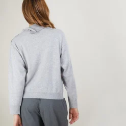 Montagut Cashmere sweater with button-down collar - Gretel bis