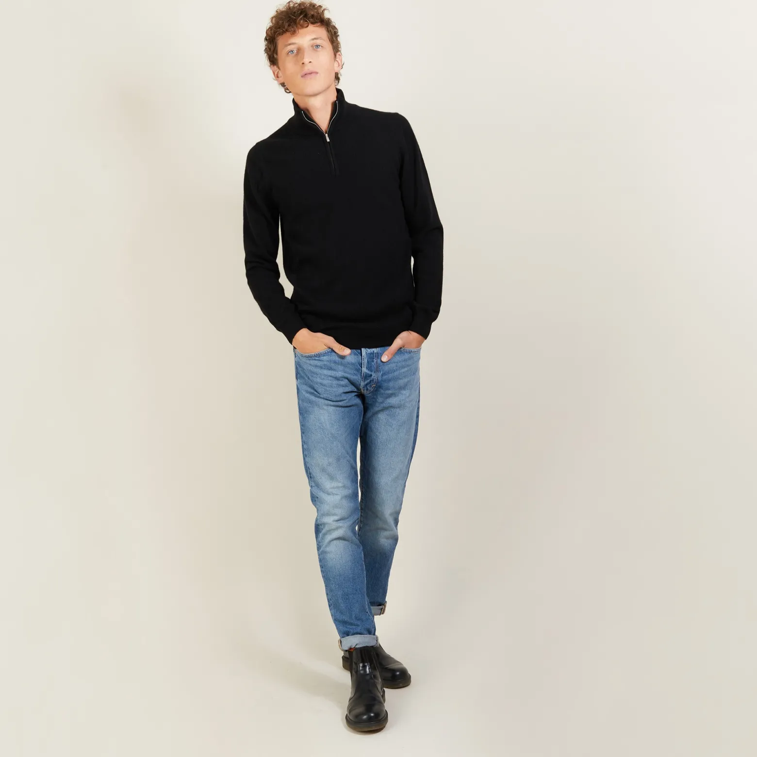 Montagut Cashmere sweater with zip neck - Emile